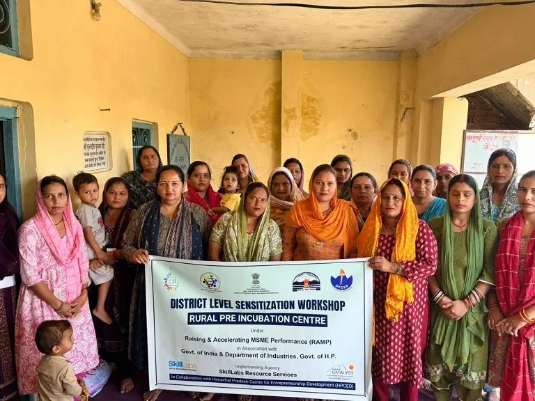 Self-Help Group members participating in a District-Level Sensitisation